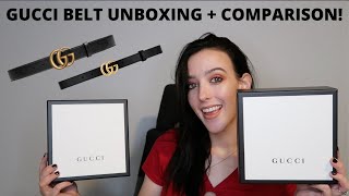 GUCCI MARMONT BELT UNBOXING  SIZE COMPARISON [upl. by Ainessey752]