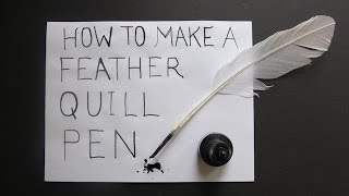 How to make a feather quill pen [upl. by Aihsenad751]