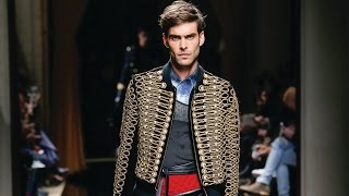 Balmain FallWinter 2016 Menswear Show [upl. by Sauers445]