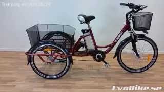 Test av elcykel Evobike Trehjulig elcykel 2624 250W [upl. by Luann22]