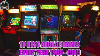 Top 10 Arcades Games Every Year From 19801989 100 Games [upl. by Aihsit415]