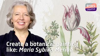 Watercolor Tutorial  How to create a botanical painting  Rijksmuseum [upl. by Aliban]