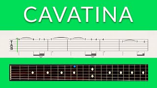 CAVATINA Guitar TAB Playalong [upl. by Girardi228]