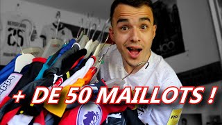 MA COLLECTION DE MAILLOTS DE FOOT   de 50 maillots [upl. by Lucias]