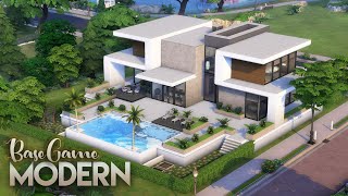 BASE GAME MODERN HOUSE  NO CC  The Sims 4 Speed Build [upl. by Lothaire]