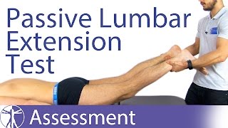 Passive Lumbar Extension Test PLET  Lumbar Instability [upl. by Riana]