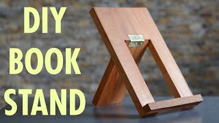 DIY book stand  a beginner woodworking project  BUILD FROM SKETCH [upl. by Ever160]