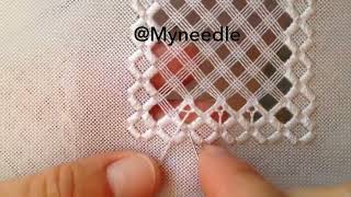 Filling stitchhardanger embroidery [upl. by Aneekal]