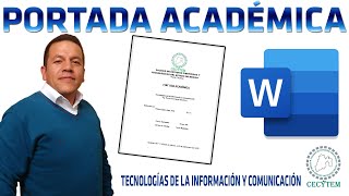 Como CREAR una Portada Académica en Word para entregar Trabajos Escolares [upl. by Alek]