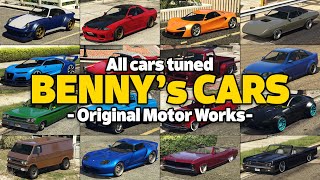 GTA 5 Online  ALL BENNYs VEHICLES ON ONE PLACE UPGRADE PRICE LIVERIES CUSTOMIZE DLC amp MORE [upl. by Niasuh]