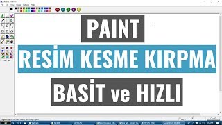 Paint Resim Kesme Kırpma İşlemi [upl. by Gnus245]