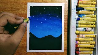 Easy Oil Pastel Night Sky Drawing for Beginners  StepbyStep Tutorial [upl. by Troy]