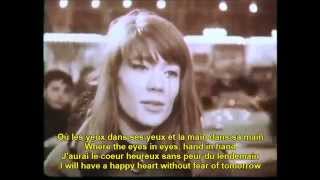 Tous les garcons et les filles Francoise Hardy French English Lyrics [upl. by Wyne]