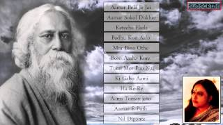 Rabindra Sangeet  Audio Jukebox  Kon Alo Lagalo Chokhe  Arundhuti Holmchowdhary  Gold Disc [upl. by Odlawso403]