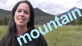 How to Say MOUNTAIN and SENTENCE  American English [upl. by Htenay]