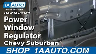 How to Replace Front Window Regulator 0006 Chevy Suburban [upl. by Audrit]