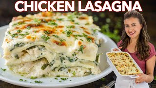 Easy CHICKEN LASAGNA With Creamy White Sauce [upl. by Anneehs26]