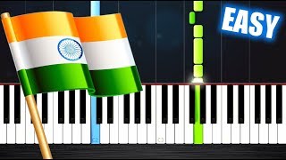 Indian National Anthem  EASY Piano Tutorial by PlutaX [upl. by Ogirdor]