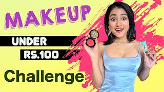 Trying Makeup Products Under Rs 100 from Nykaa [upl. by Ljoka]