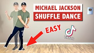 Michael Jackson Shuffle Dance EASY Tutorial  Popular Dance Move [upl. by Nauqaj]