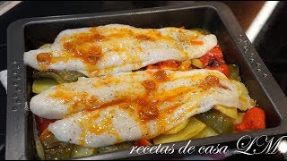 MERLUZA AL HORNO RECETA FÁCIL PARA NAVIDAD [upl. by Quartas]