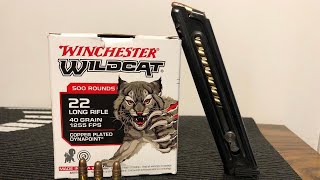 New Winchester Wildcat 22lr Ammo Review [upl. by Ennayelhsa]