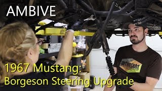 67 Mustang  Borgeson power steering upgrade [upl. by Hospers]