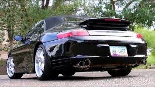 2002 Porsche 996 Billy Boat Exhaust Headers Mufflers and Tips [upl. by Icram]