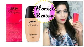 NEW Nykaa Skin Genius Foundation Review amp Swatches 100 HONEST [upl. by Ogdon]