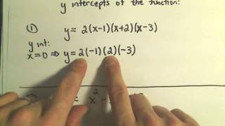 XIntercepts and YIntercepts of a Functions and Finding Them Example 1 [upl. by Horvitz393]