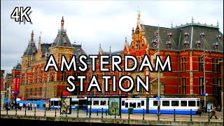 【4k】Amsterdam Centraal Station  🇳🇱 Netherlands Walking Tour 27 minutes  4k l 60 UHD ASMR [upl. by Innavoij413]