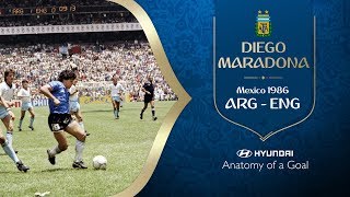 Diego Maradona Goal of the Century  Argentina v England  1986 FIFA World Cup [upl. by Ahsinam]