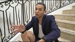 Olivier Rousteing and Loic Prigent stairs challenge at Balmain office badabalmainboum [upl. by Aryajay]