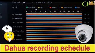 How to set up the recording schedule on a Dahua NVR for motion alarm IVS recording  version 40 [upl. by Ashli]