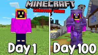 I Survived 100 Days Of Minecraft In Creative Mode And Heres What Happened [upl. by Ytirahc]