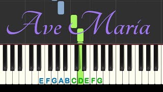 Ave Maria piano tutorial with simplified sheet music [upl. by Netsrek25]