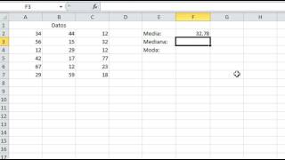 Media Mediana y Moda en Excel  Medidas de tendencia central [upl. by Caiaphas]