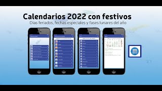 Calendarios 2022 con festivos [upl. by Isdnyl]