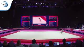 Lorette CHARPY FRA  2018 Artistic Gymnastics Europeans qualification floor [upl. by Ettenel]