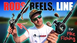 Gear for PIKE FISHING 🎣 Rods Reels Line Leader [upl. by Salohcim]