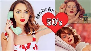 Recreating CLASSIC 50s Makeup amp Hair Tutorial  Vintage Beauty [upl. by Enaid698]