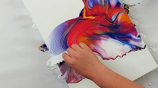 NEW Gorgeous Swoosh Acrylic Pour Painting [upl. by Lilian]