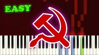 Communist Anthem ☭ L’internationale Easy Piano Tutorial ☭ 🎹 [upl. by Nialb]