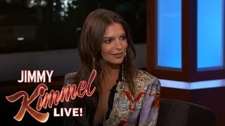 Emily Ratajkowski Apologizes for Dissing Jimmy Kimmels Mom [upl. by Annoynek]