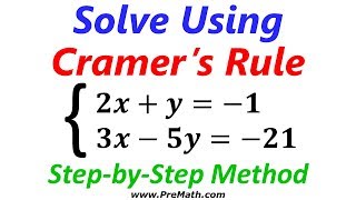 How to Solve a System of Equations Using Cramers Rule StepbyStep Method [upl. by Awjan]