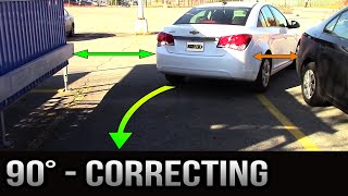 90 degrees Parking  How to Correct Yourself [upl. by Ennaeus390]