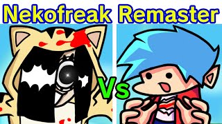 Friday Night Funkin  VS NekoFreak Remastered FULL WEEK  Cutscenes amp All Endings FNF ModHard [upl. by Vyse]