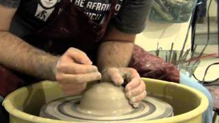 Centering Clay  Introductory Wheel Throwing [upl. by Gereron]