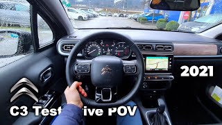 New Citroen C3 2021 Test Drive Review POV [upl. by Kiersten]