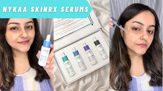 NEW Nykaa SKINRX Face Serums Review  How To Use Them [upl. by Swiercz]